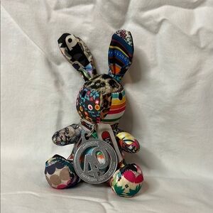 Brand New Limited Edition LeSportsac 40th Anniversary Patchwork Bunny Keychain